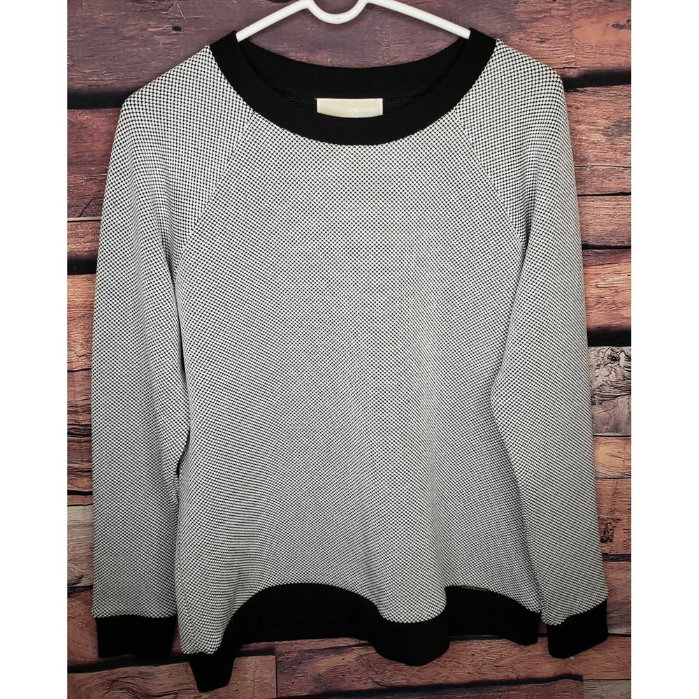 Michael Kors‎ womens Fashion Sweater / Top Black & White Exquisite Size M